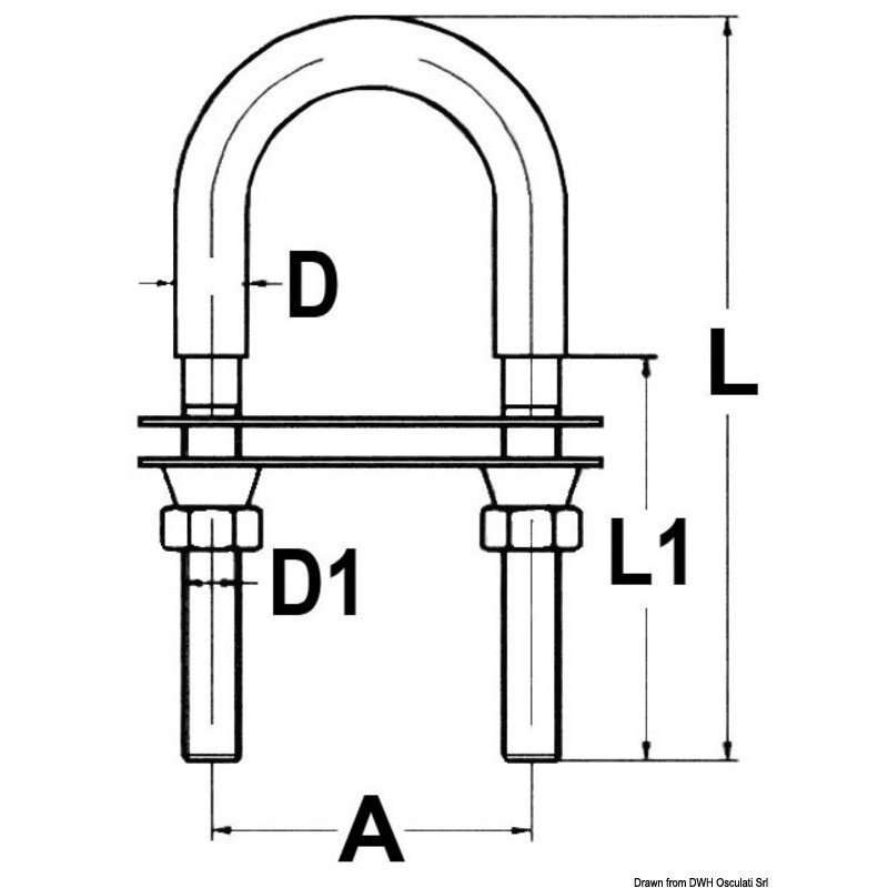 OSCULATI CAVALLOTTO CON DADO SICUREZZA INOX