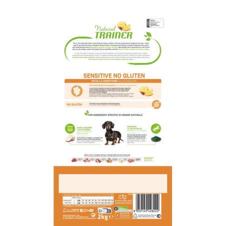 NATURAL TRAINER SENSITIVE ADULT CON CONIGLIO E CEREALI INTEGRALI