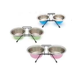 LEOPET CIOTOLE IN ACCIAIO INOX CON PORTACIOTOLE COLORATE