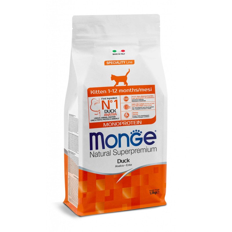 MONGE CROCCANTINI GATTO KITTEN ANATRA