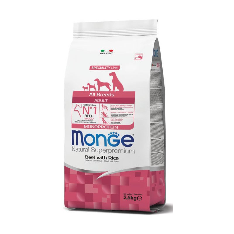 MONGE CROCCANTINI ALL BREEDS ADULT MANZO RISO