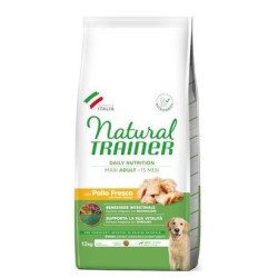 NATURAL TRAINER MAXI ADULT CON POLLO FRESCO E RISO 12KG