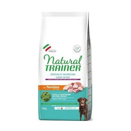 NATURAL TRAINER LIGHT IN FAT MEDIUM MAXI ADULT CON TACCHINO
