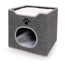 CAMON CUCCIA CUBO PER GATTI POLIESTERE CUSCINI RIMOVIBILI