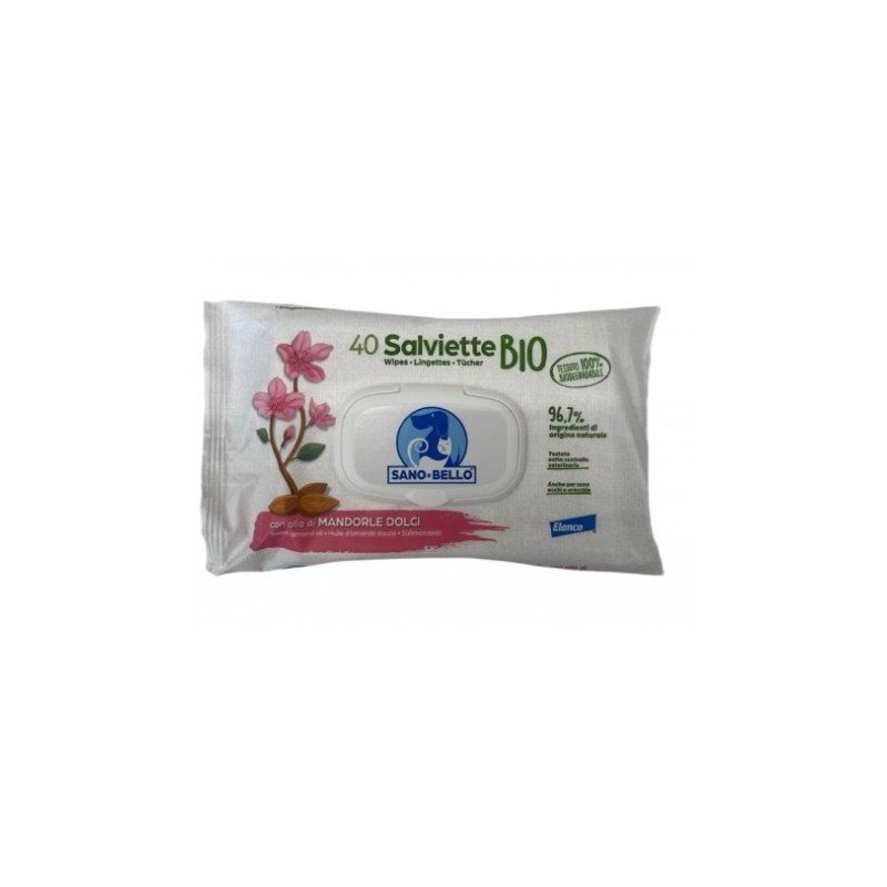 ELANCO SALVIETTE BIO MANDORLE DOLCI SANO E BELLO 40PZ