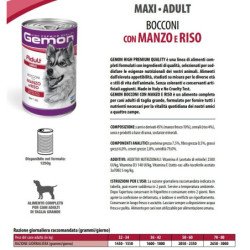 GEMON MANZO E RISO BOCCONI CANE 1250gr