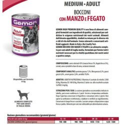 GEMON CANE LATTINA MANZO E FEGATO 415GR