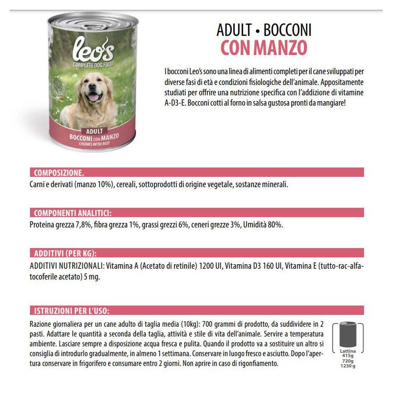 LEO'S MANZO LATTINA BOCCONI 1230GR