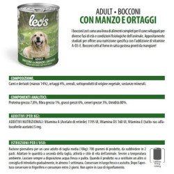 LEO'S MANZO E ORTAGGI LATTINA BOCCONI CANE 415GR