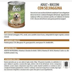 LEO'S SELVAGGINA LATTINE BOCCONI PER CANI 415GR