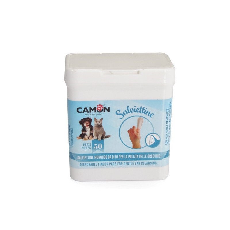 CAMON SALVIETTINE DA DITO PER LA PULIZIA ORECCHIE 50PZ