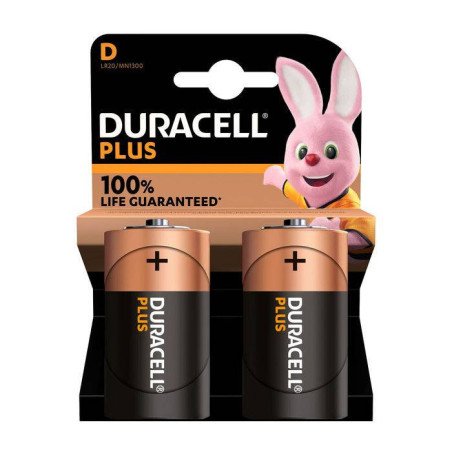 DURACELL PLUS TORCIA D 2PEZZI + 100% EXTRA LIFE
