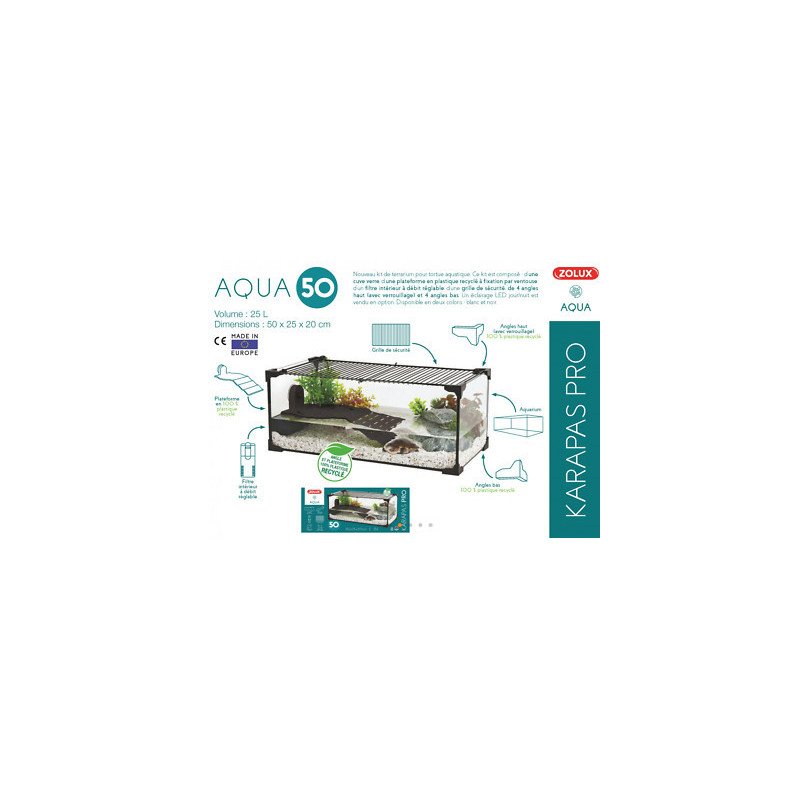 ZOLUX KARAPAS 50 PRO AQUA TARTARUGHIERA NERA