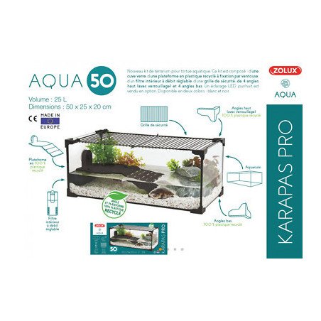 ZOLUX KARAPAS 50 PRO AQUA TARTARUGHIERA NERA