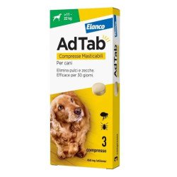 ELANCO ADTAB ANTIPARASSITARIO 11-22 KG COMPRESSE MASTICABILI