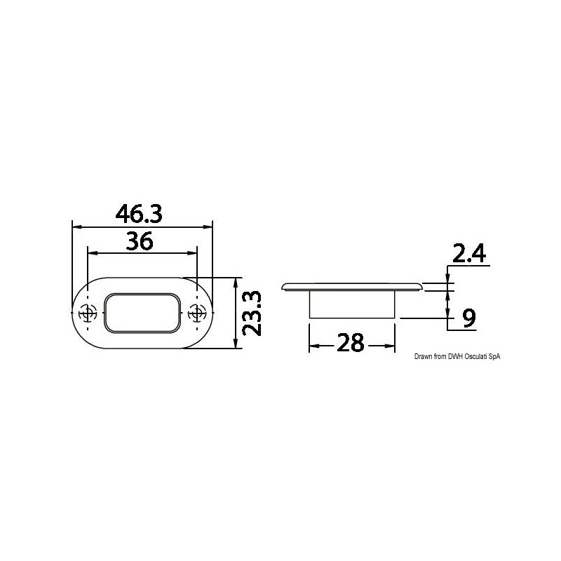 OSCULATI LUCE DI CORTESIA INOX 3 LED BLU