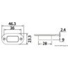 OSCULATI LUCE DI CORTESIA INOX 3 LED BLU