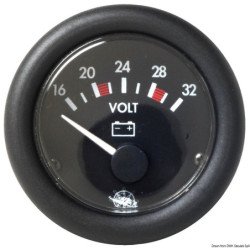 VOLTOMETRO QUADRANTE NERO 20-32V