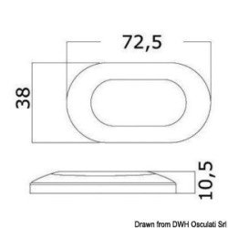 OSCULATI LUCE DI CORTESIA OVALE 6 LED BLU