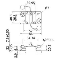 OSCULATI INTERRUTTORE TERMICO STAGNO 50 A