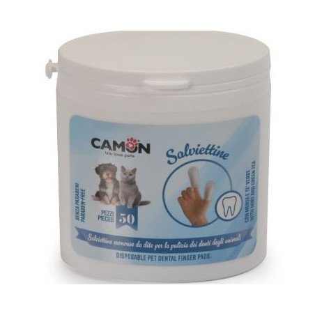 CAMON SALVIETTINE DA DITO PER LA PULIZIA DENTALE 50PZ