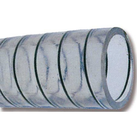 TREM TUBO ACQUA IN PVC CON SPIRALE INOX