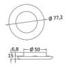OSCULATI PLAFONIERA LED INCASSO SOLE GHIERA BIANCA SWITCH