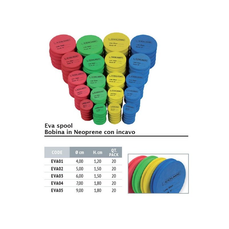 COLMIC AVVOLGI FINALI EVA SPOOL Ø9CM 20PCZ
