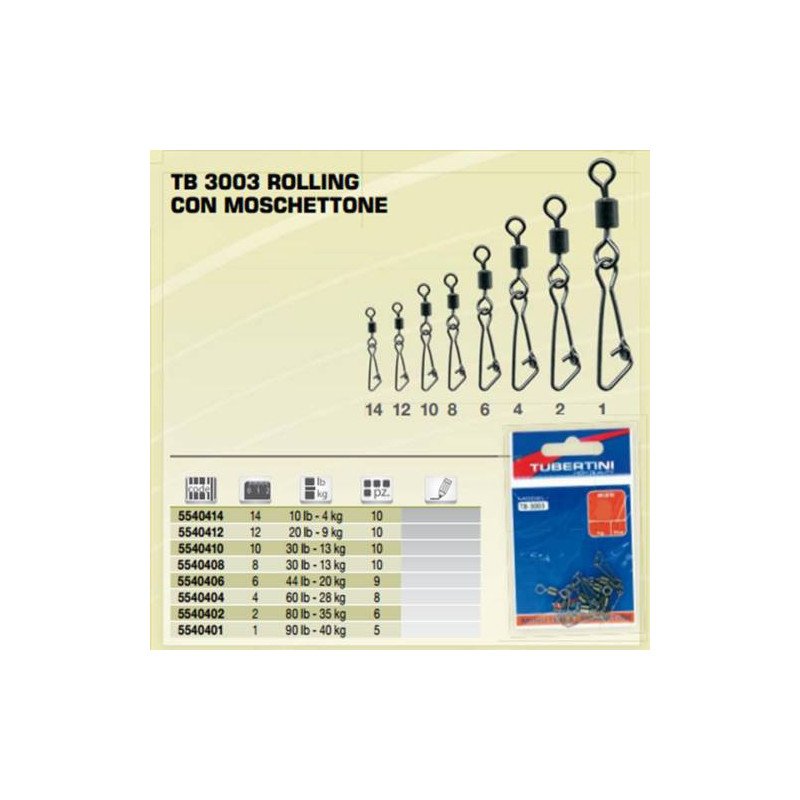 TUBERTINI TB-3003 GIRELLA CON MOSCHETTONE ROLLING