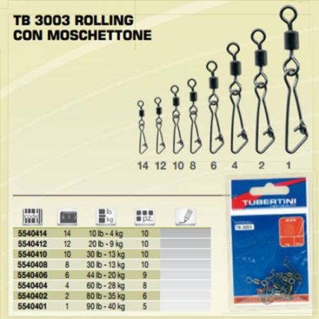 TUBERTINI TB-3003 GIRELLA CON MOSCHETTONE ROLLING