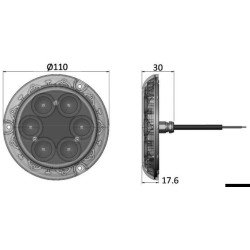 OSCULATI LUCE SUBACQUEA LED PIRANHA P6 NITRO 12 V