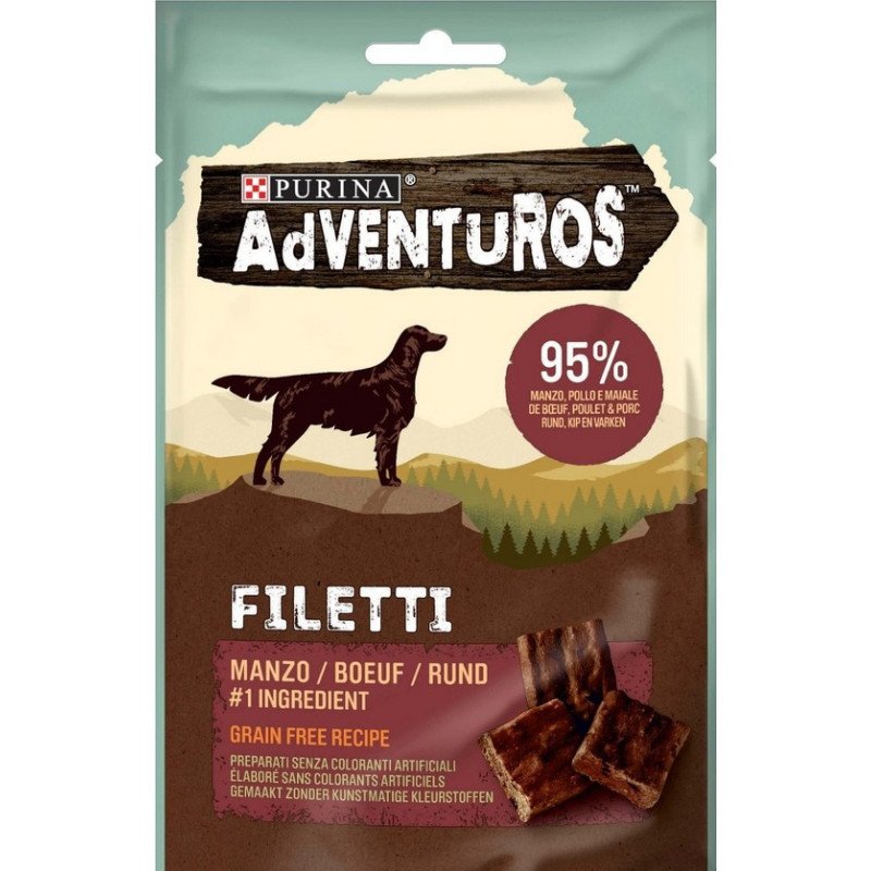 PURINA CANE FILETTI ADVENTUROS MANZO 70GR