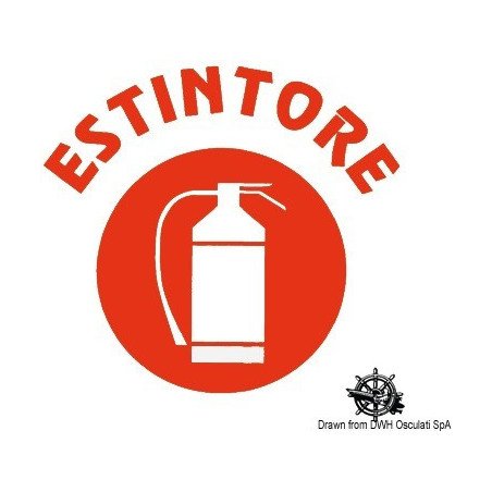 OSCULATI ADESIVO REGOLAMENTARE CE ESTINTORE 100x80MM