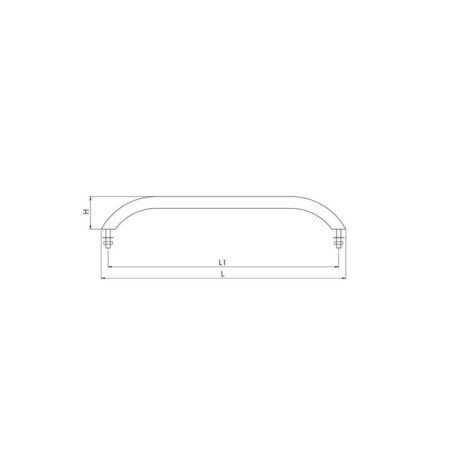 TREM CORRIMANO IN TUBO OVALIZZATO PVD NERO INTERASSE 220MM