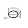 TREM CORRIMANO IN TUBO OVALIZZATO PVD NERO INTERASSE 220MM