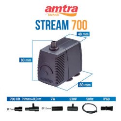 AMTRA POMPA 700 PER ACQUARIO SOMMERGIBILE STREAM