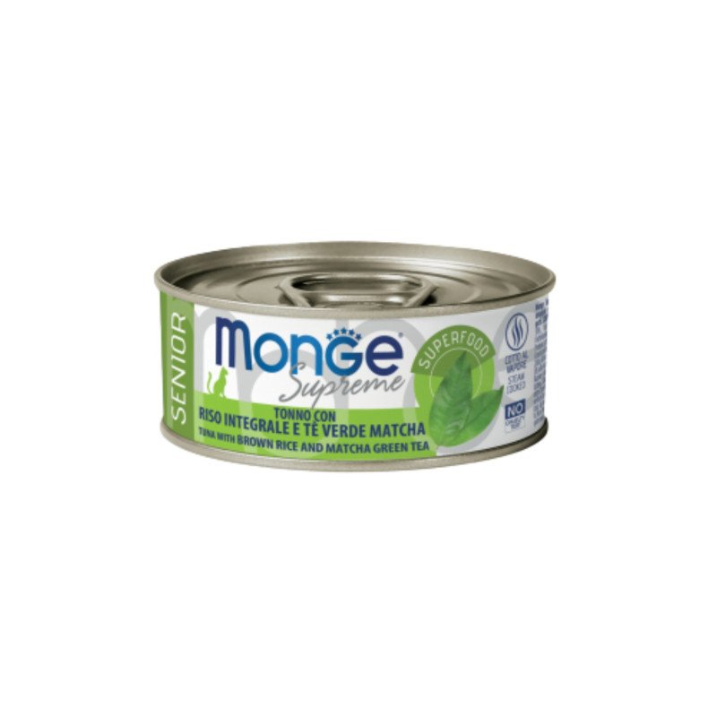 MONGE SUPREME SENIOR TONNO RISO INTEGRALE E MATCHA 80GR