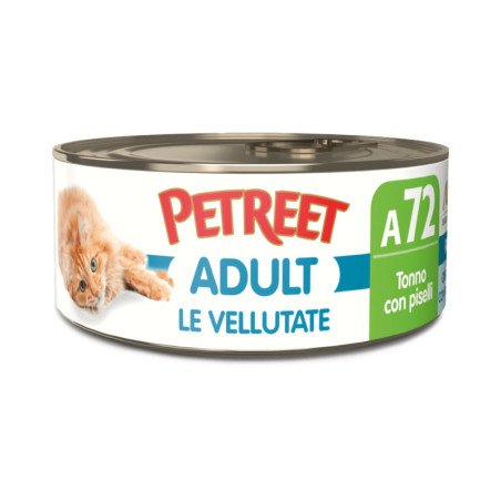PETREET VELLUTATE ADULT A72 TONNO CON PISELLI 70GR