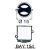 OSCULATI 12V 25W LAMPADINA A FILAMENTO VERTICALE ALOGENA