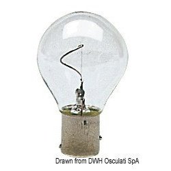 OSCULATI 12V 25W LAMPADINA A FILAMENTO VERTICALE ALOGENA