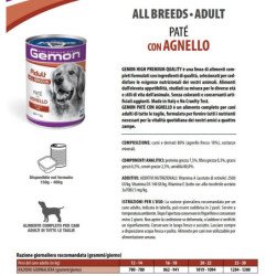 GEMON CANE LATTINA AGNELL 415GR