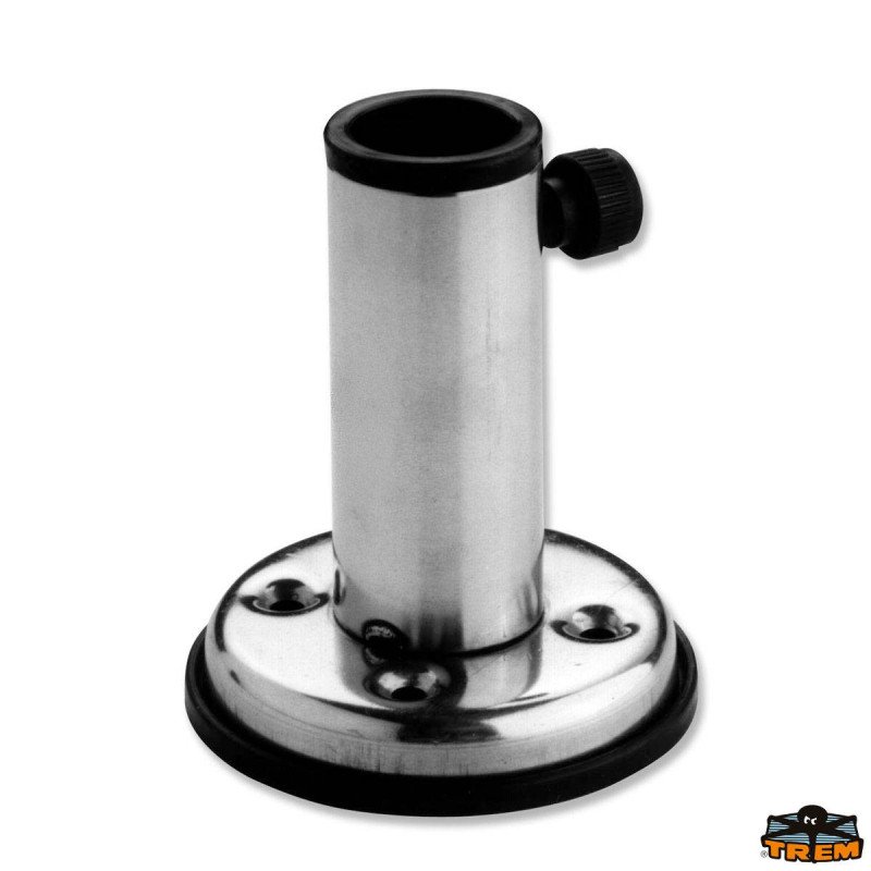 TREM SUPPORTO ASTA BANDIERA INOX A PIANO 22 MM
