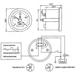OSCULATI CONTAGIRI 2/4 TEMPI 12 V BIANCO CON CONTAORE