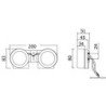 OSCULATI TROMBA INOX DOPPIA COMPATTA