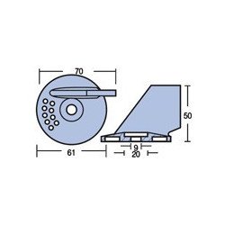 ANODO A PINNA PER SUZUKI 55-65 HP