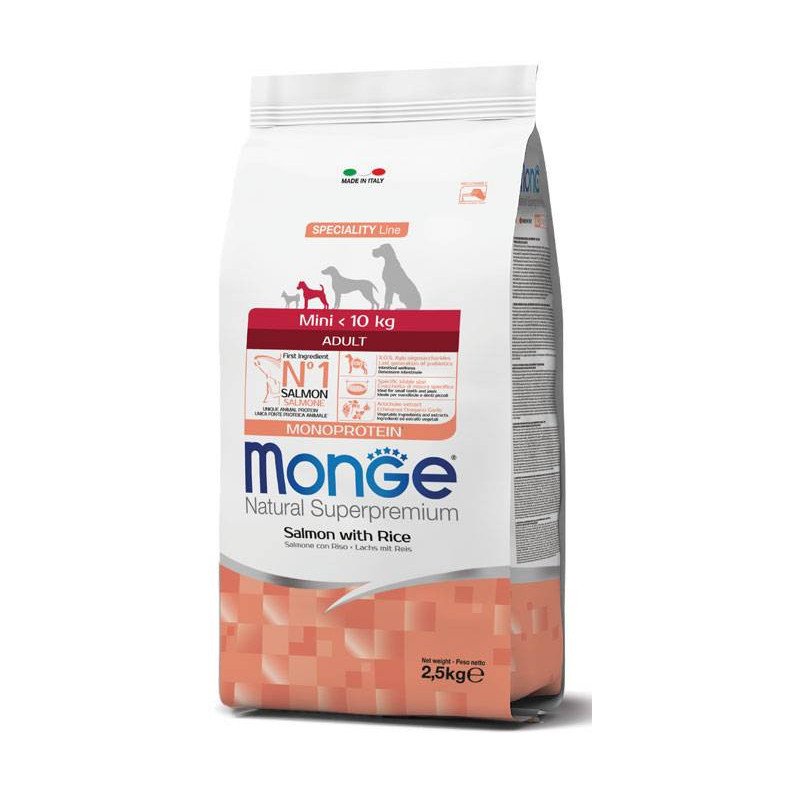 MONGE CROCCANTINI ADULTO MINI SALMONE E RISO