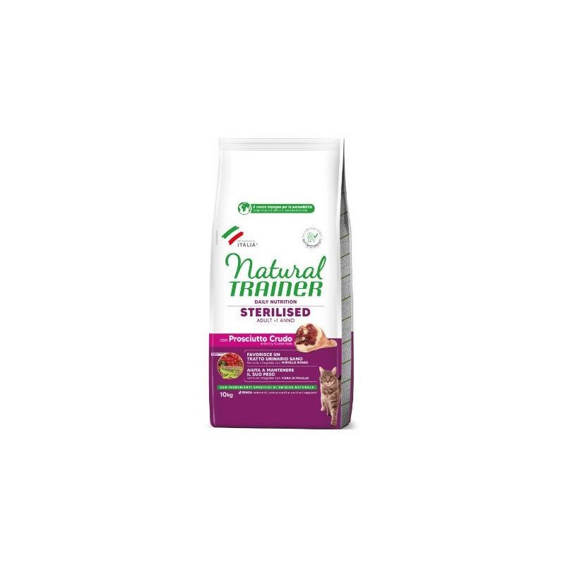 NATURAL TRAINER ADULT STERILISED CON PROSCIUTTO CRUDO