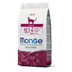 MONGE CROCCANTINI GATTO ADULTO INDOOR AL POLLO 1,5KG