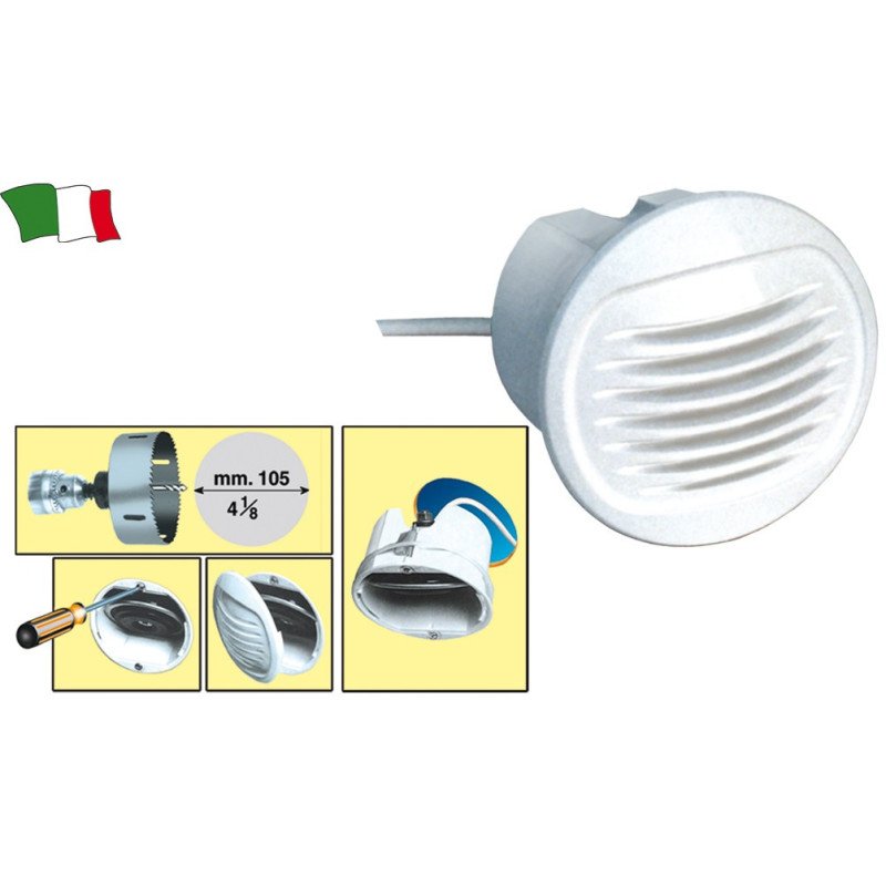 TROMBA TONDA AD INCASSO BIANCA