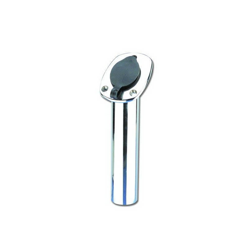 PORTACANNE INOX DA INCASSO CON TAPPO NERO